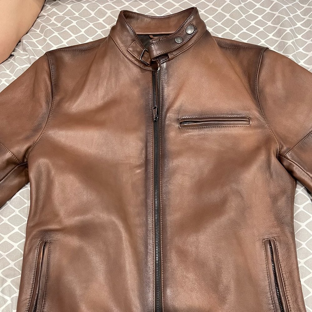 Soul Revolver Daytona Leather Jacket in Brown (size XS)